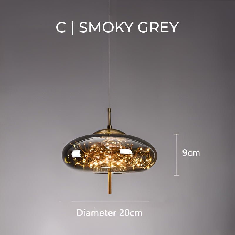 Essence | Wytworna Brązowa Lampa Wisząca ze Szkła