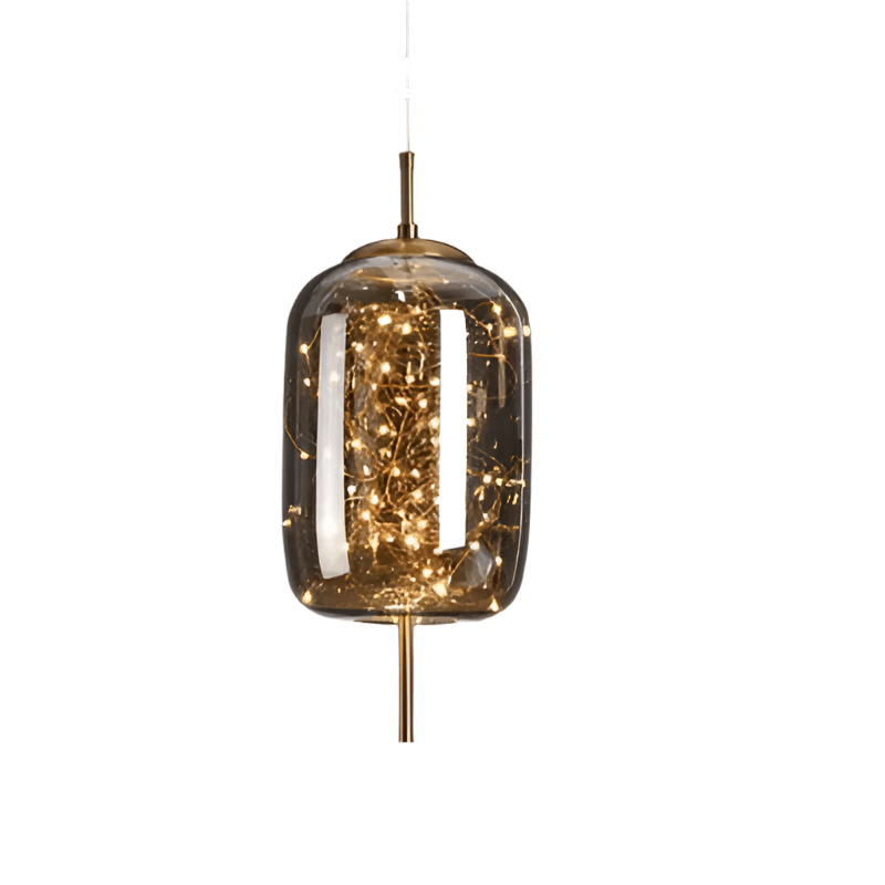 Essence | Wytworna Brązowa Lampa Wisząca ze Szkła