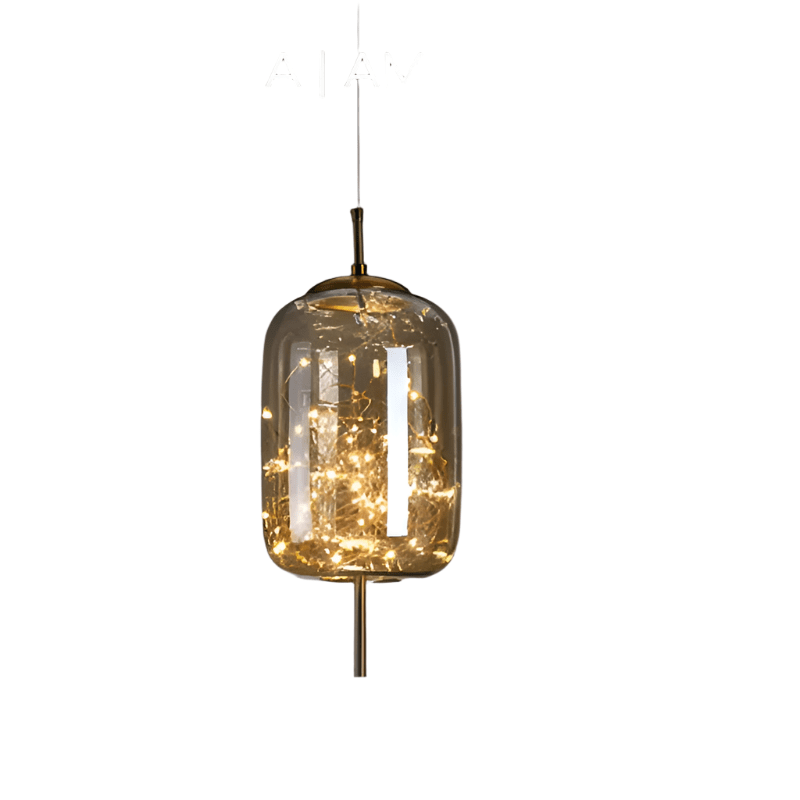 Essence | Wytworna Brązowa Lampa Wisząca ze Szkła