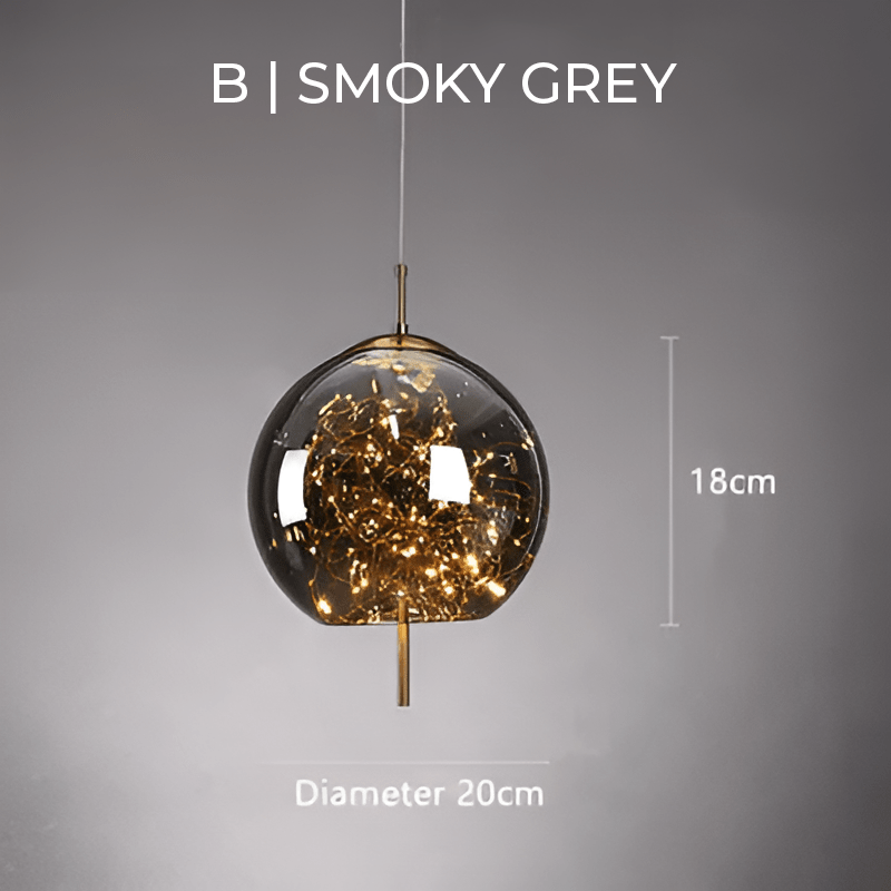 Essence | Wytworna Brązowa Lampa Wisząca ze Szkła