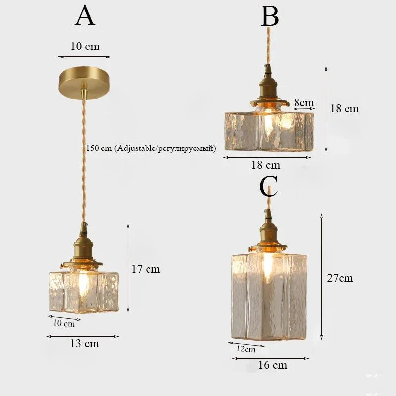 Fatima - Nowoczesna Retro Szklana Lampa Wisząca