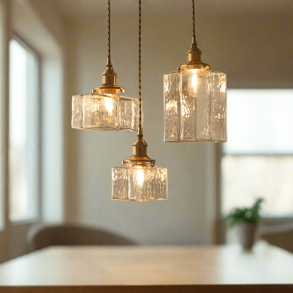 Fatima - Nowoczesna Retro Szklana Lampa Wisząca