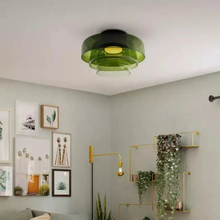 Skandynawska Lampa Sufitowa ze Szkła w Stylu Średniowiecznym z Kreatywną Osobowością