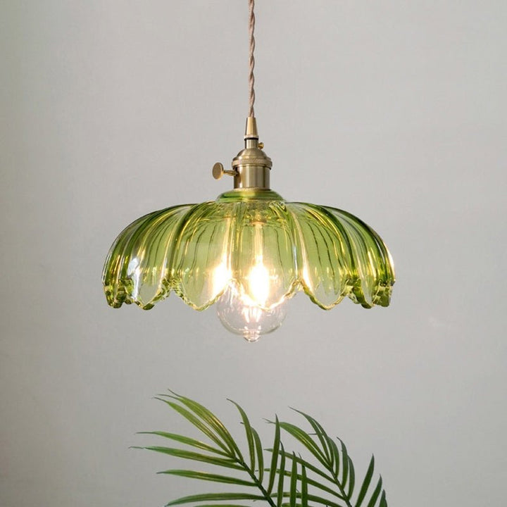 Lampka wisząca ze szkła w stylu vintage