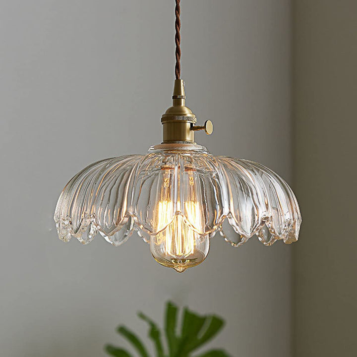 Lampka wisząca ze szkła w stylu vintage