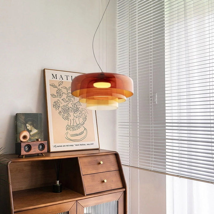 Lampa wisząca ze szkła norweskiego