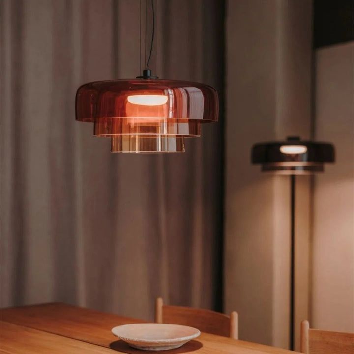 Lampa wisząca ze szkła norweskiego