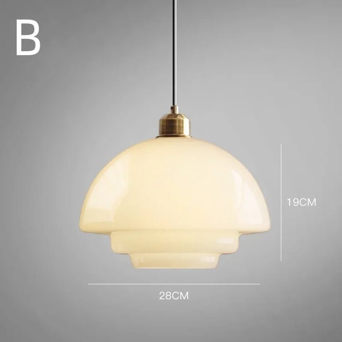Biała Szklana Lampa Wisząca