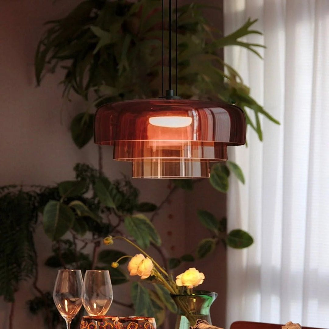 Lampa wisząca ze szkła norweskiego