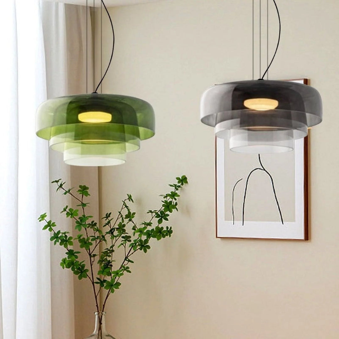 Lampa wisząca ze szkła norweskiego