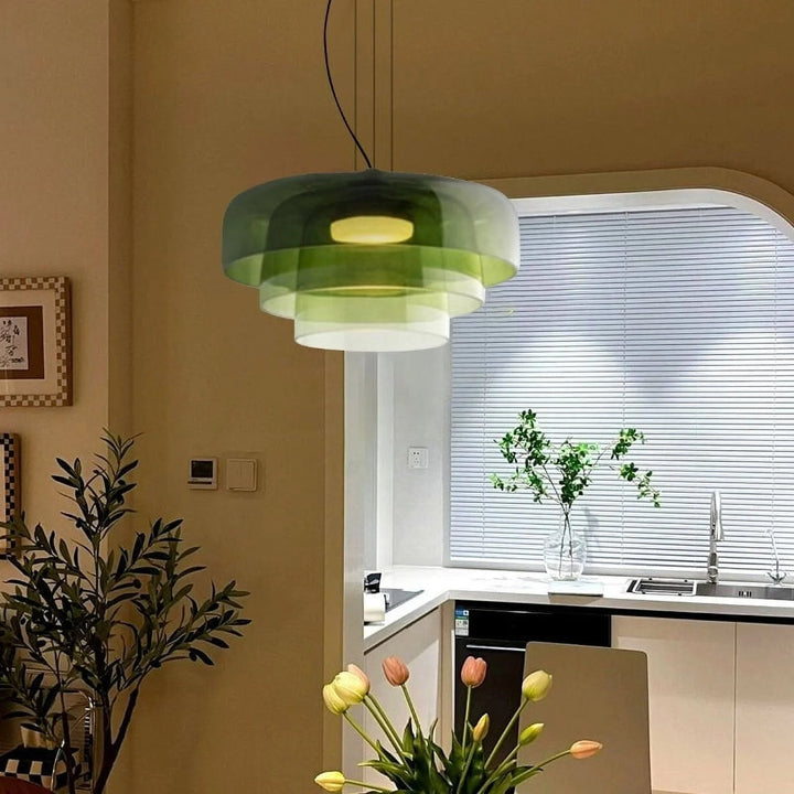 Lampa wisząca ze szkła norweskiego