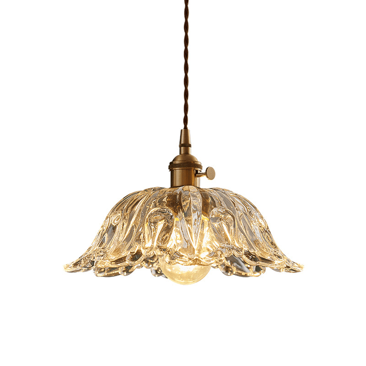 Szklana Lampa Wisząca Kwiat