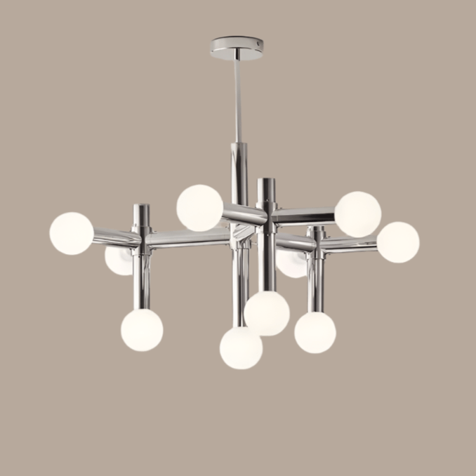 Lampa wisząca w skandynawskim stylu z szklanymi kulami