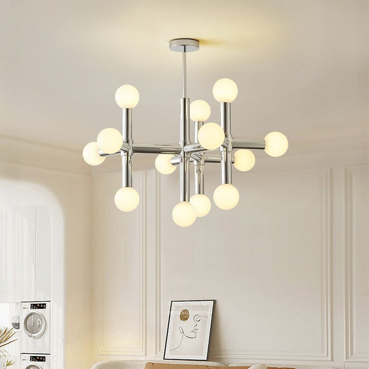 Lampa wisząca w skandynawskim stylu z szklanymi kulami