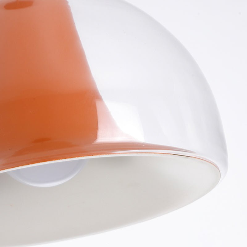 Półokrągła szklana lampa wisząca w kształcie meduzy