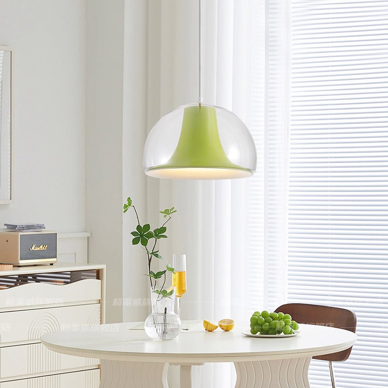 Półokrągła szklana lampa wisząca w kształcie meduzy