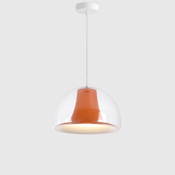 Półokrągła szklana lampa wisząca w kształcie meduzy