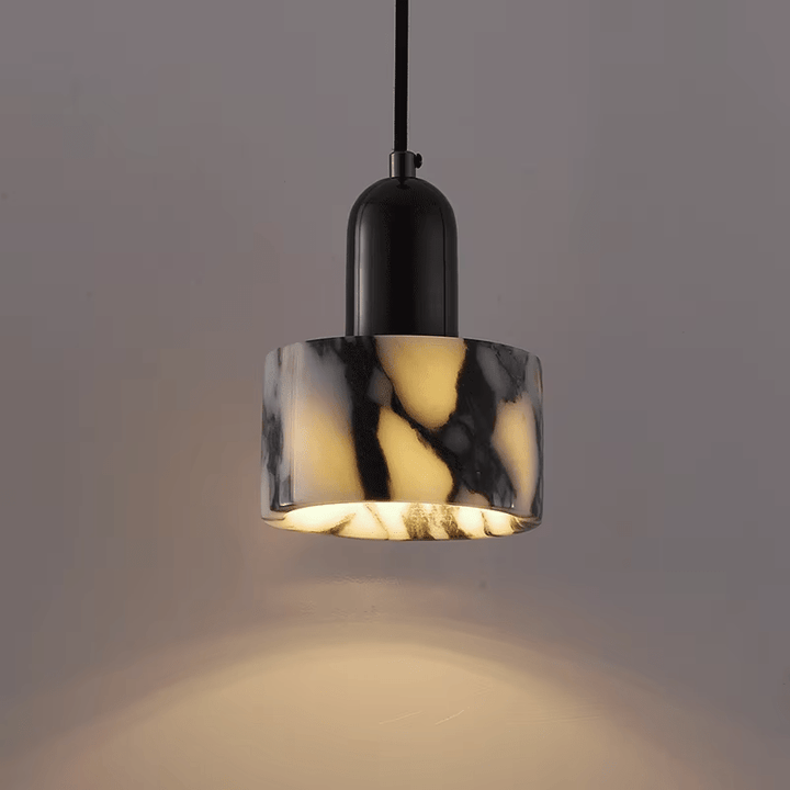 Lampa wisząca czarna marmurowa