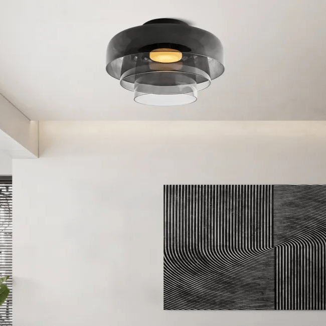 Skandynawska Lampa Sufitowa ze Szkła w Stylu Średniowiecznym z Kreatywną Osobowością