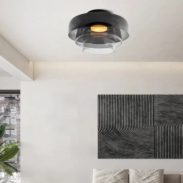Skandynawska Lampa Sufitowa ze Szkła w Stylu Średniowiecznym z Kreatywną Osobowością