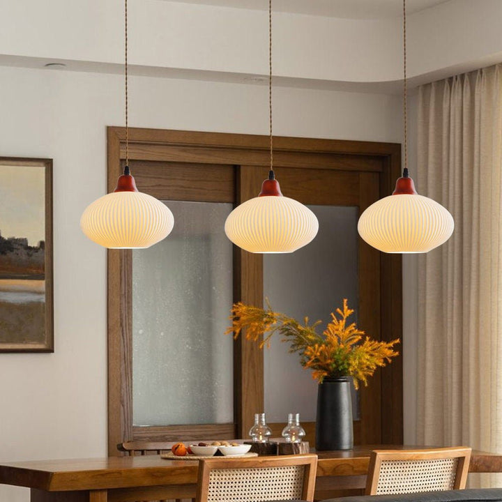 Lampa wisząca ceramiczna biała