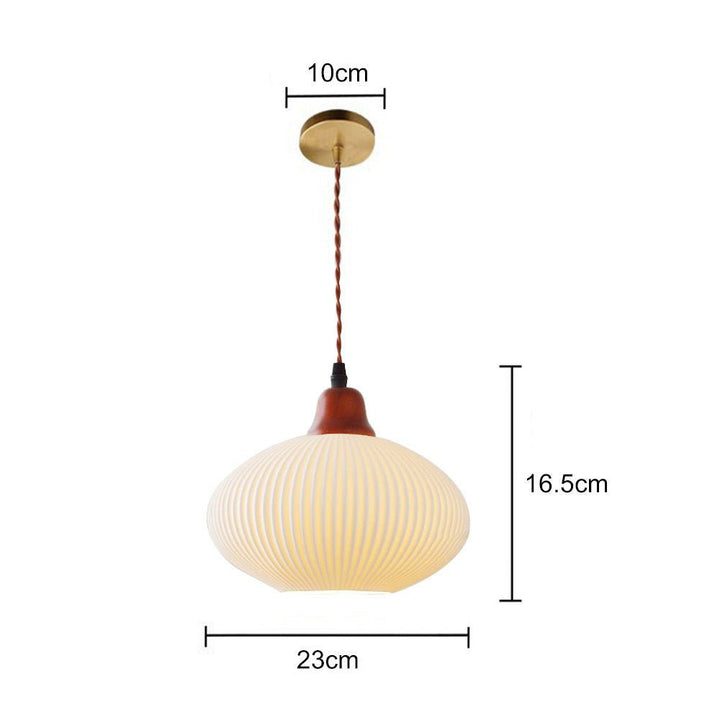 Lampa wisząca ceramiczna biała
