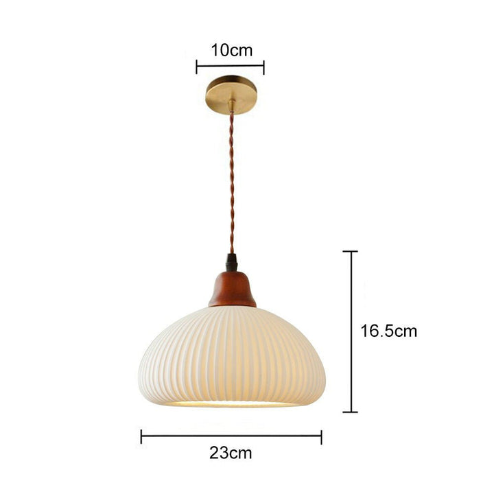 Lampa wisząca ceramiczna biała