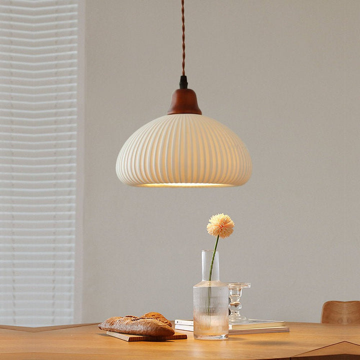 Lampa wisząca ceramiczna biała