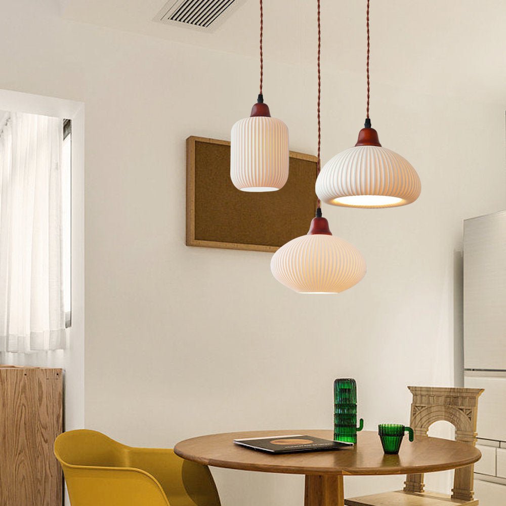 Lampa wisząca ceramiczna biała
