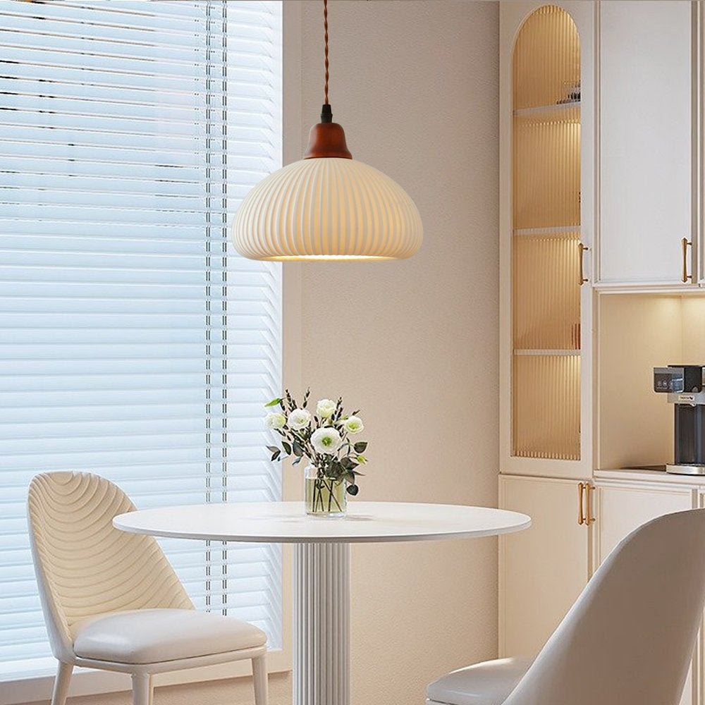 Lampa wisząca ceramiczna biała