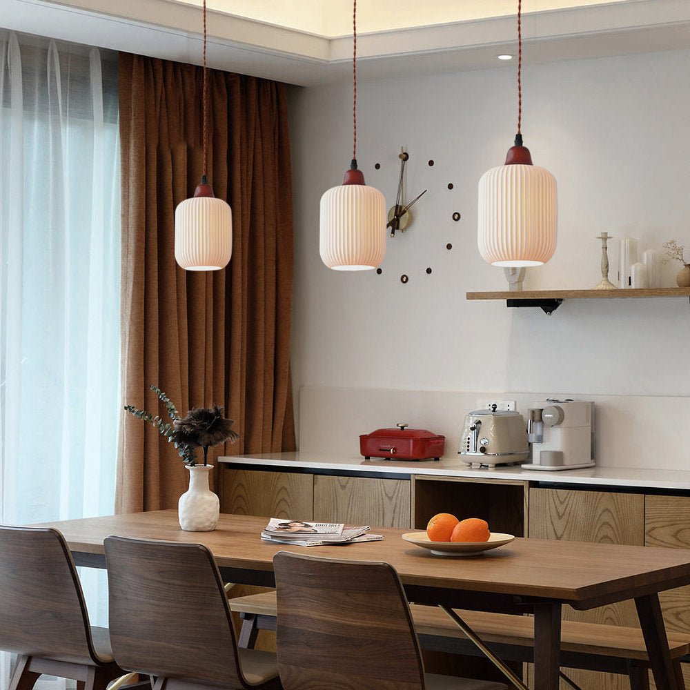 Lampa wisząca ceramiczna biała