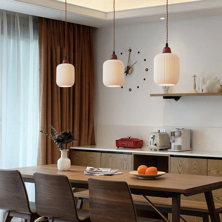 Lampa wisząca ceramiczna biała