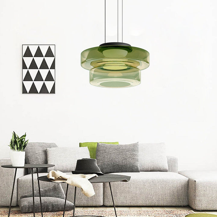 Szklane lampy wiszące w stylu Bauhaus
