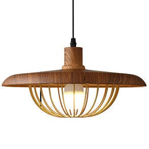 Lampy wiszące imitujące drewno
