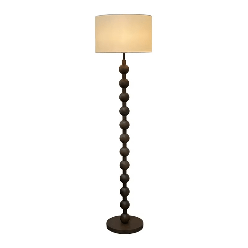 Lampka podłogowa Japandi z drewna