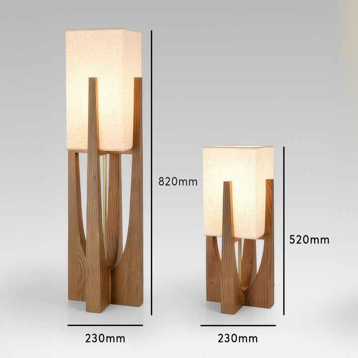 Japoński styl lampa podłogowa z orzecha, prosta lampa z litego drewna