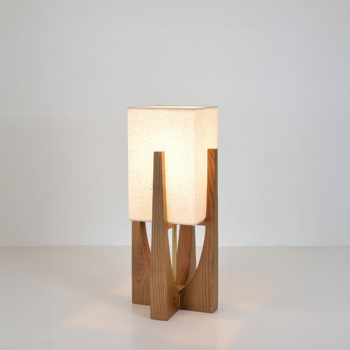Japoński styl lampa podłogowa z orzecha, prosta lampa z litego drewna