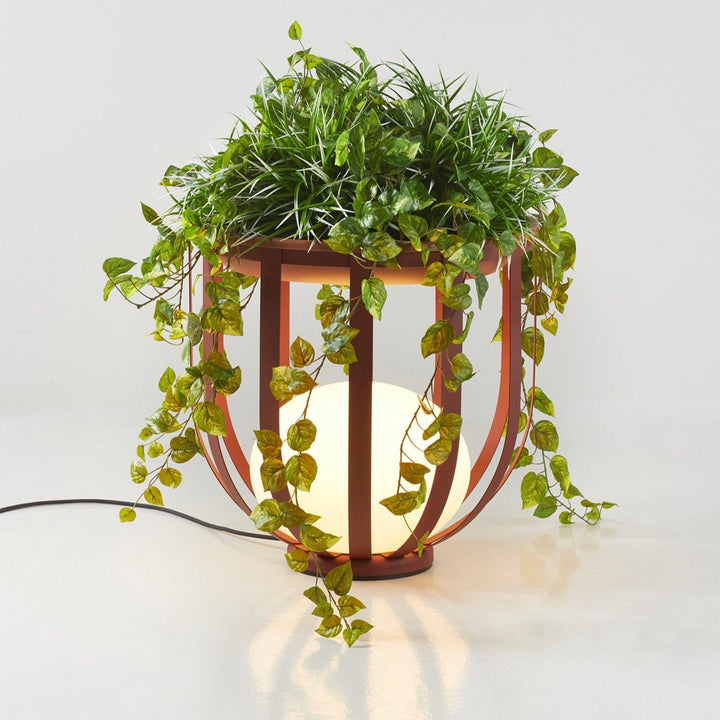 Luksusowa lampa ogrodowa z donicą