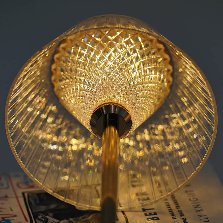 Kryształowa Metalowa Bezprzewodowa Lampa Stołowa