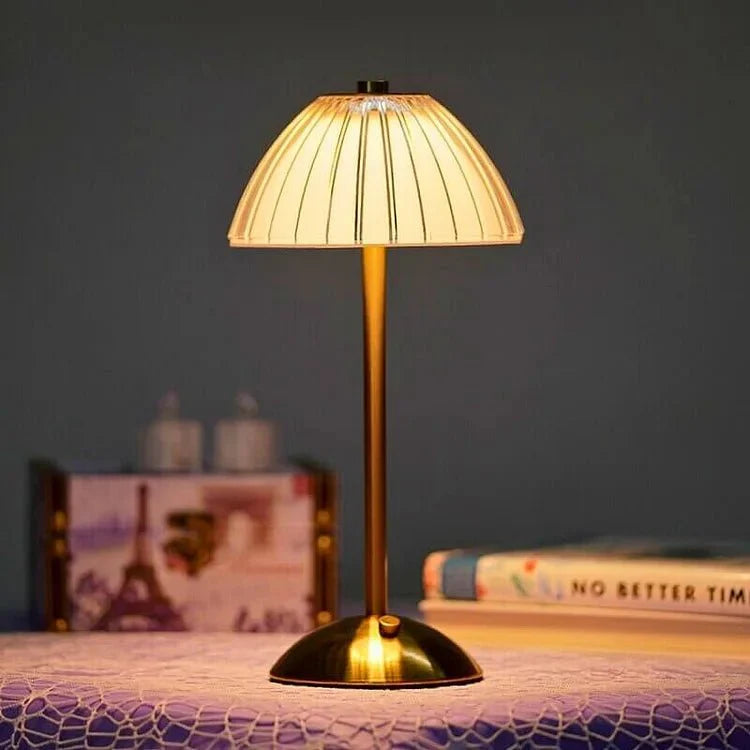 Kryształowa Metalowa Bezprzewodowa Lampa Stołowa
