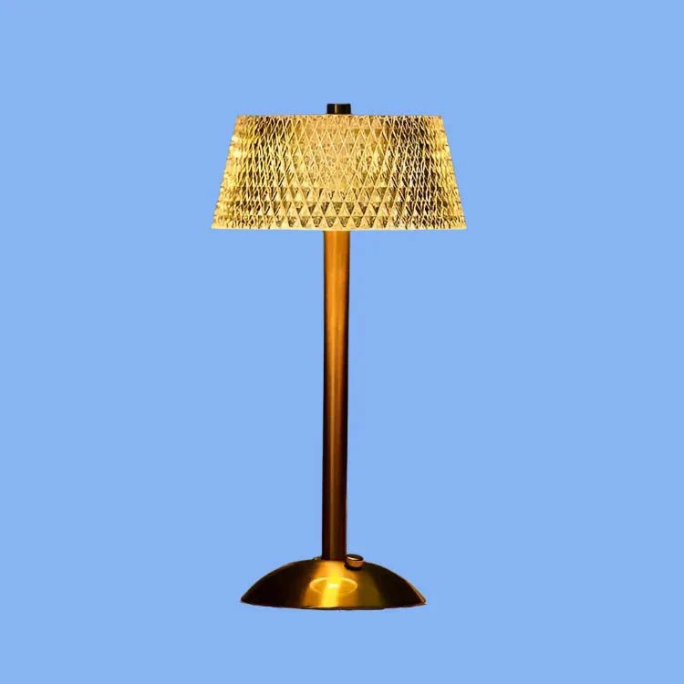 Kryształowa Metalowa Bezprzewodowa Lampa Stołowa