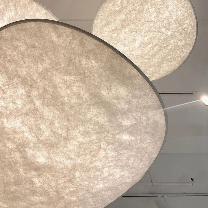 Lampa wisząca Japandi z jedwabiu