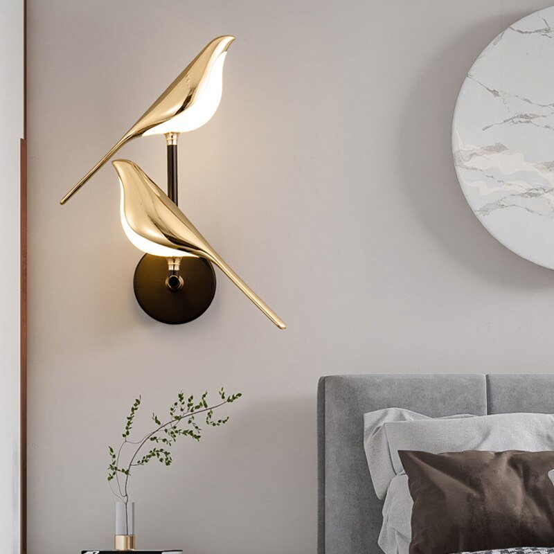 MrBird™ | Nowoczesna lampa ścienna w kształcie ptaków
