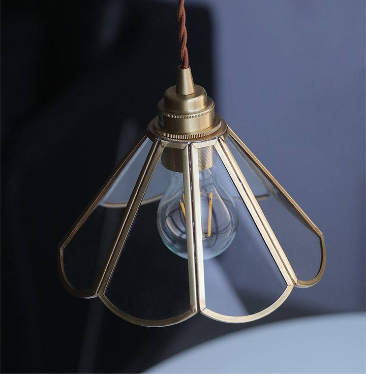 Lampa wisząca z mosiądzu
