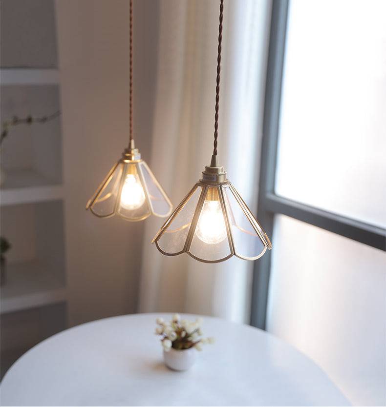 Lampa wisząca z mosiądzu