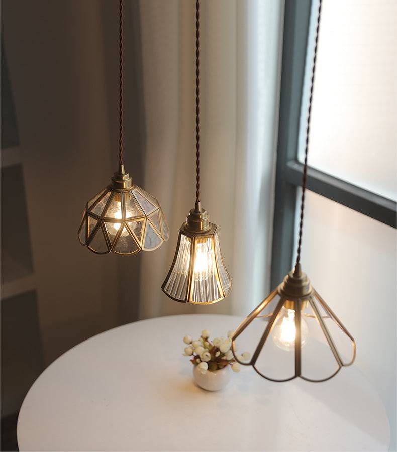 Lampa wisząca z mosiądzu