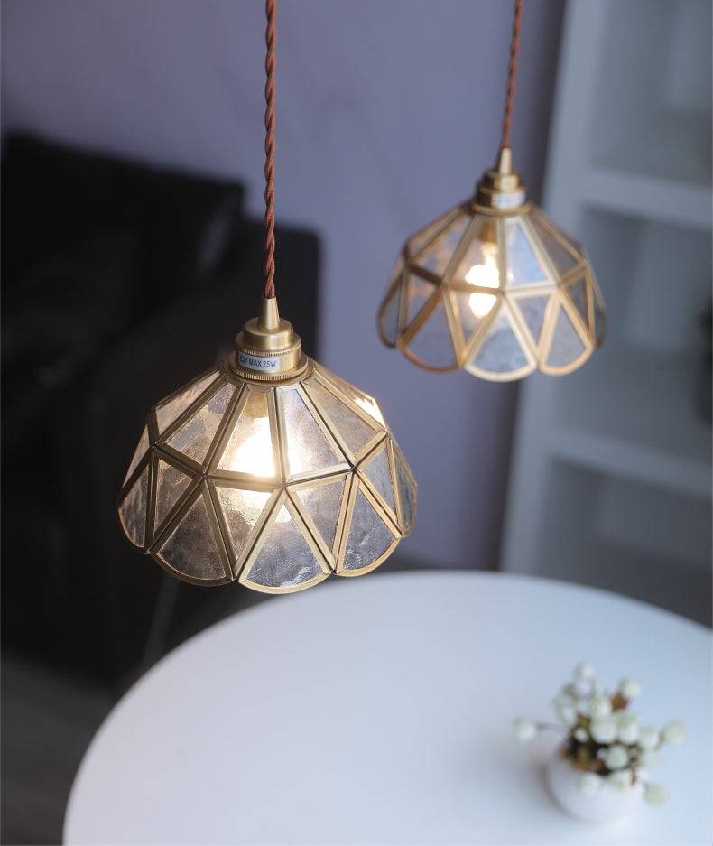 Lampa wisząca z mosiądzu