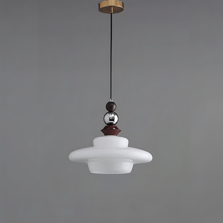 Szklana lampa wisząca w stylu vintage – ciepłe światło do jadalni