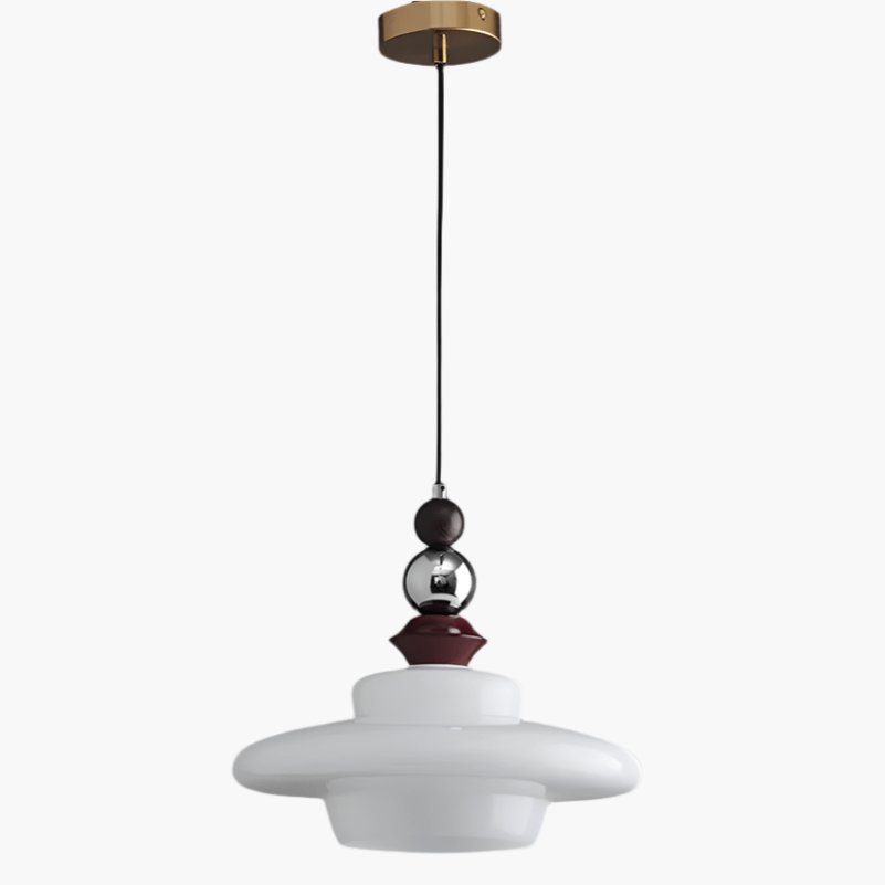 Szklana lampa wisząca w stylu vintage – ciepłe światło do jadalni