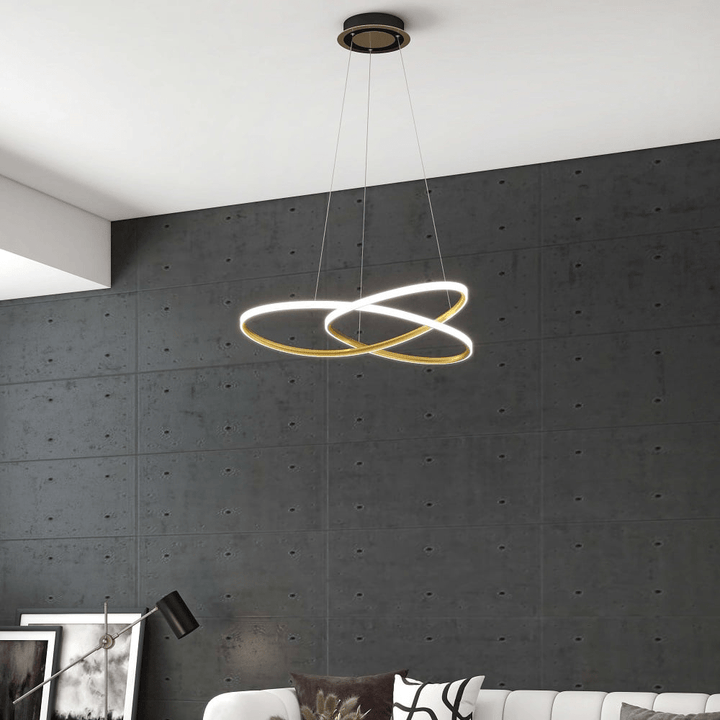 Minimalistyczna Złota Okrągła Lampa Wisząca LED